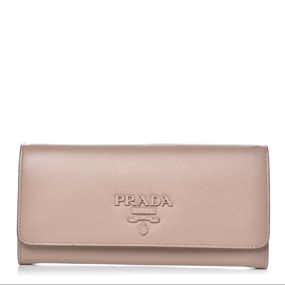 Authentic Prada Monochrome Saffiano Wallet